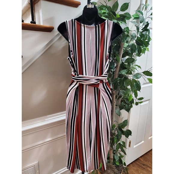 Torrid Women Multicolor Rayon Round Neck Sleeveless Knee Length Dress Small - Picture 6 of 13